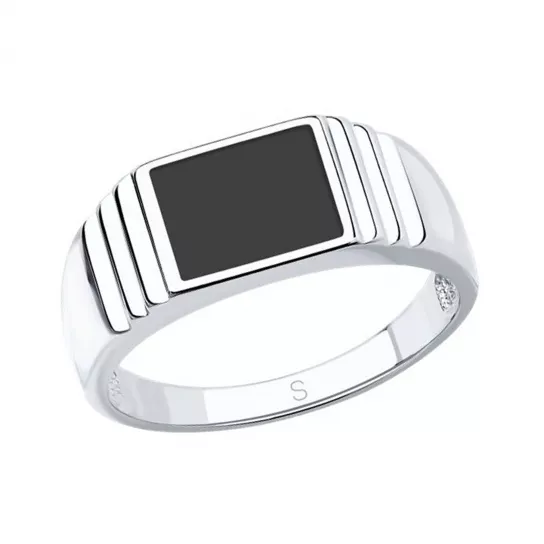 Кольцо-печатка из серебра