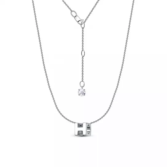 Колье с фианитом из серебра