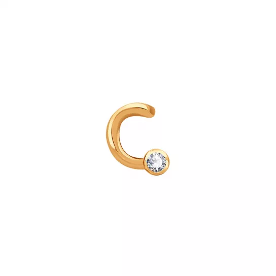 Пирсинг с фианитом из золота