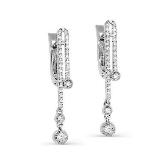 Серьги с бриллиантами из золота