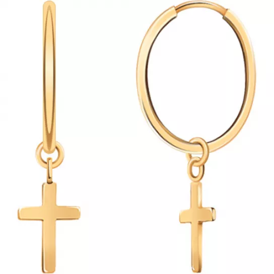 Серьги-конго из золота