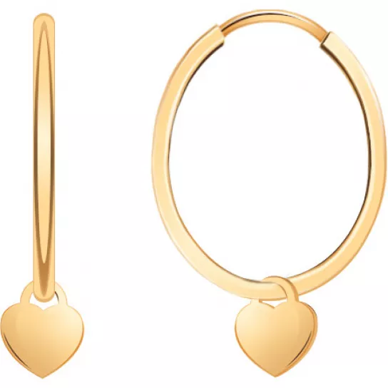 Серьги-конго из золота