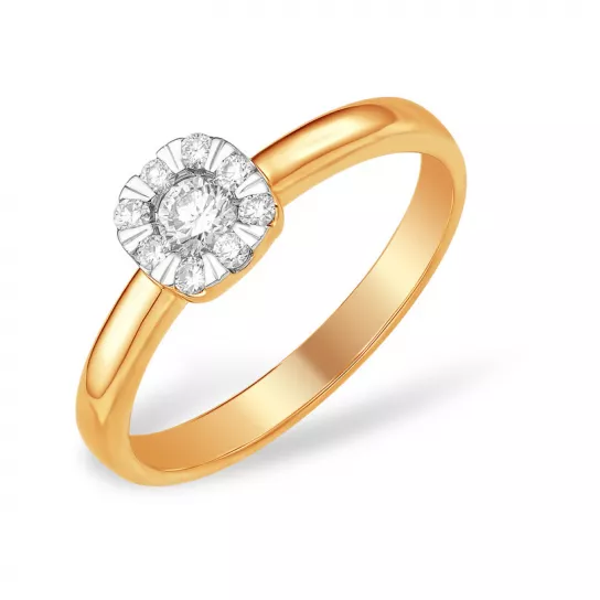 Кольцо с бриллиантами из золота