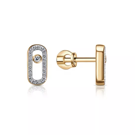 Пусеты с бриллиантами из золота