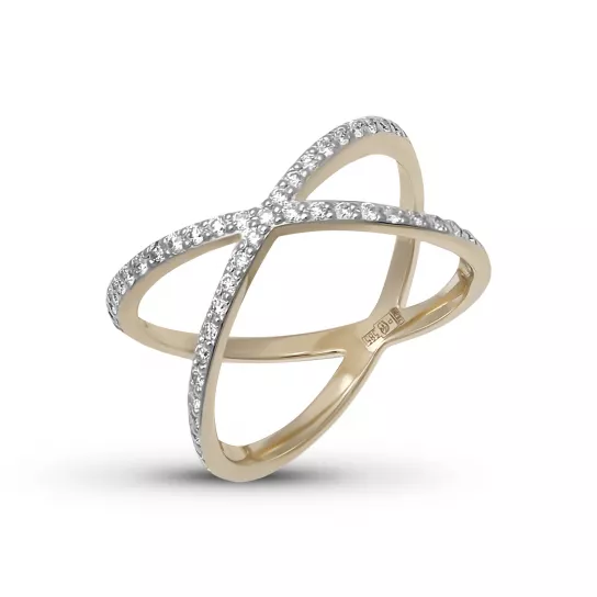 Кольцо с бриллиантами из золота