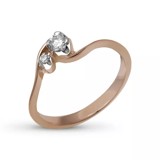 Кольцо с бриллиантами из золота