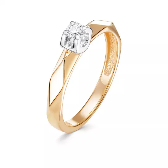 Кольцо с бриллиантами из золота