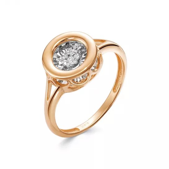 Кольцо с бриллиантами из золота