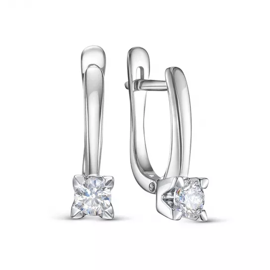 Серьги с бриллиантами из золота