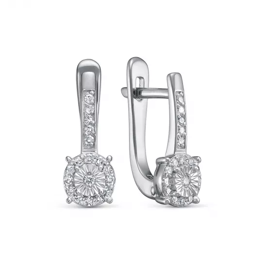 Серьги с бриллиантами из золота