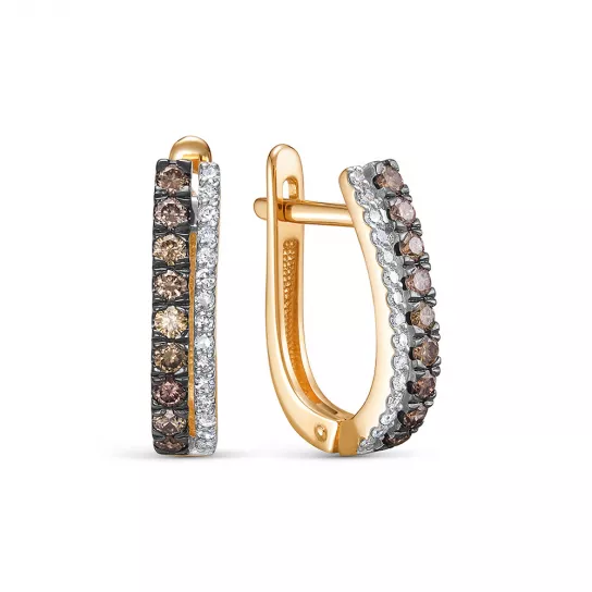 Серьги с бриллиантами из золота