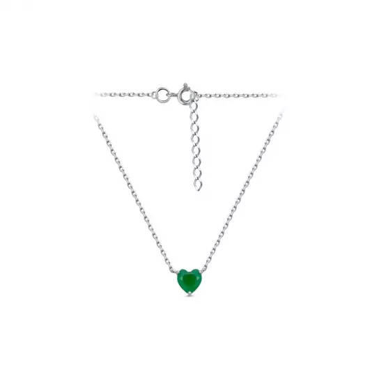 Колье с гранатом из серебра