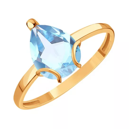 Кольцо с топазом из золота