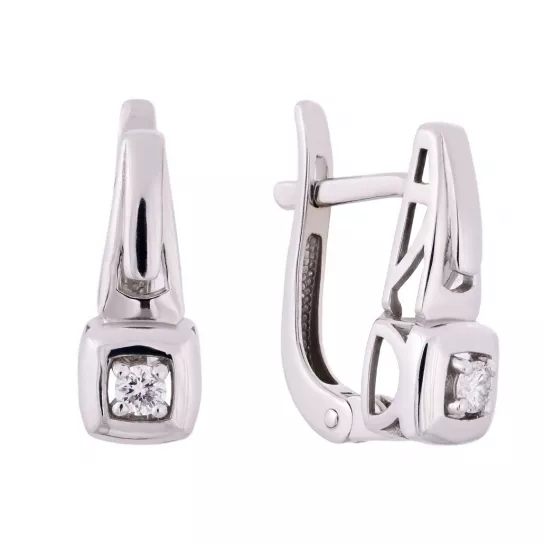 Серьги с бриллиантами из золота