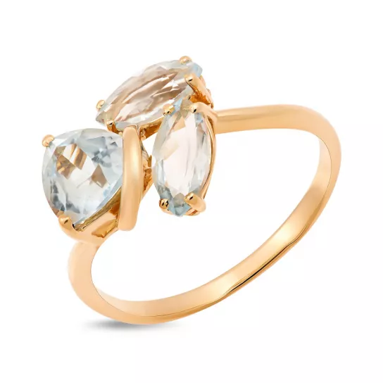 Кольцо с топазом из золота