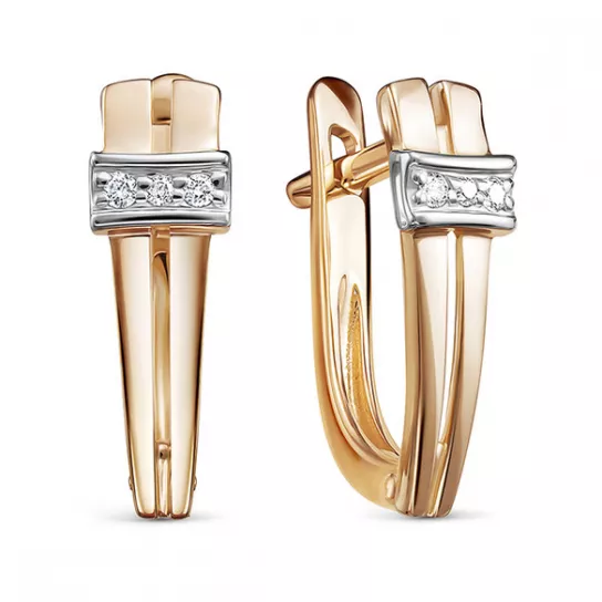 Серьги с бриллиантами из золота